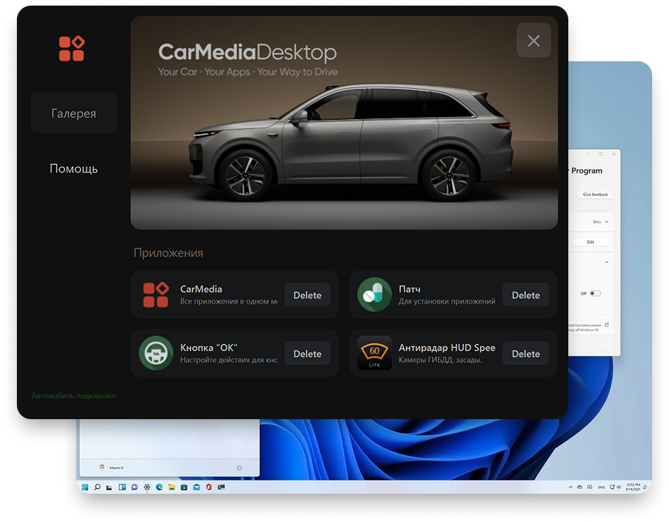 Установка CarMedia на Windows